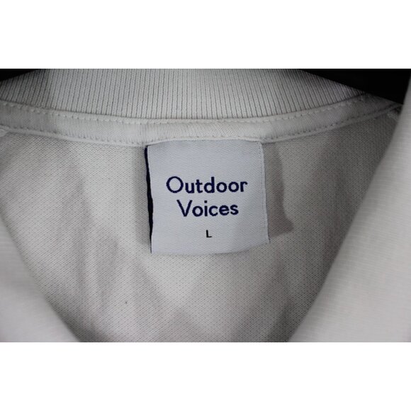 Outdoor Voices Mens Large Spell Out Pocket Polo Shirt H886 - Picture 5 of 8